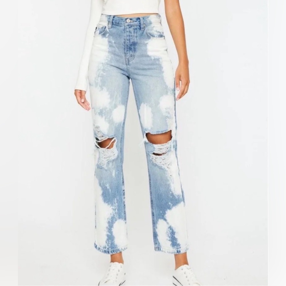 KanCan Women's‎ Blue and White Jeans